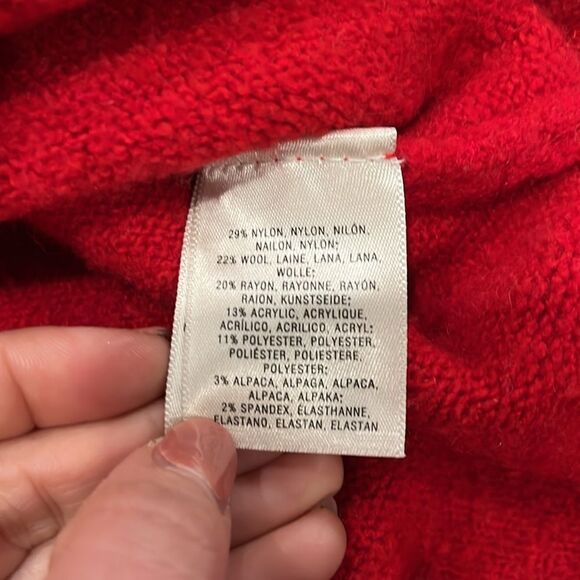 Anthropologie by MOTH NWOT red wool blend mock turtleneck seater - xs - Picture 8 of 8